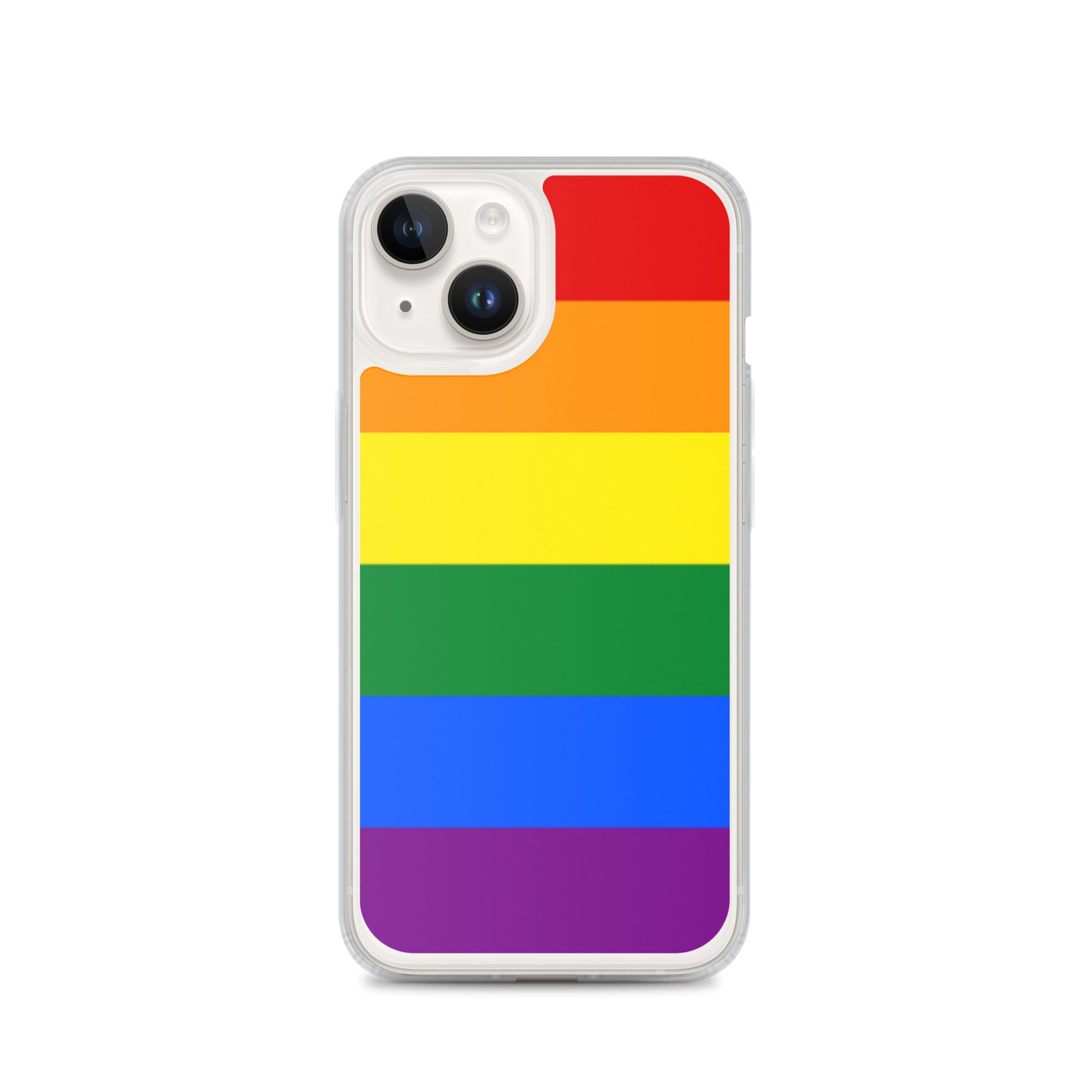 LGBTQ Pride Flag Apple iPhone Case iPhone 14 Pride clear-case-for-iphone-iphone-14-case-on-phone-643eab057429f