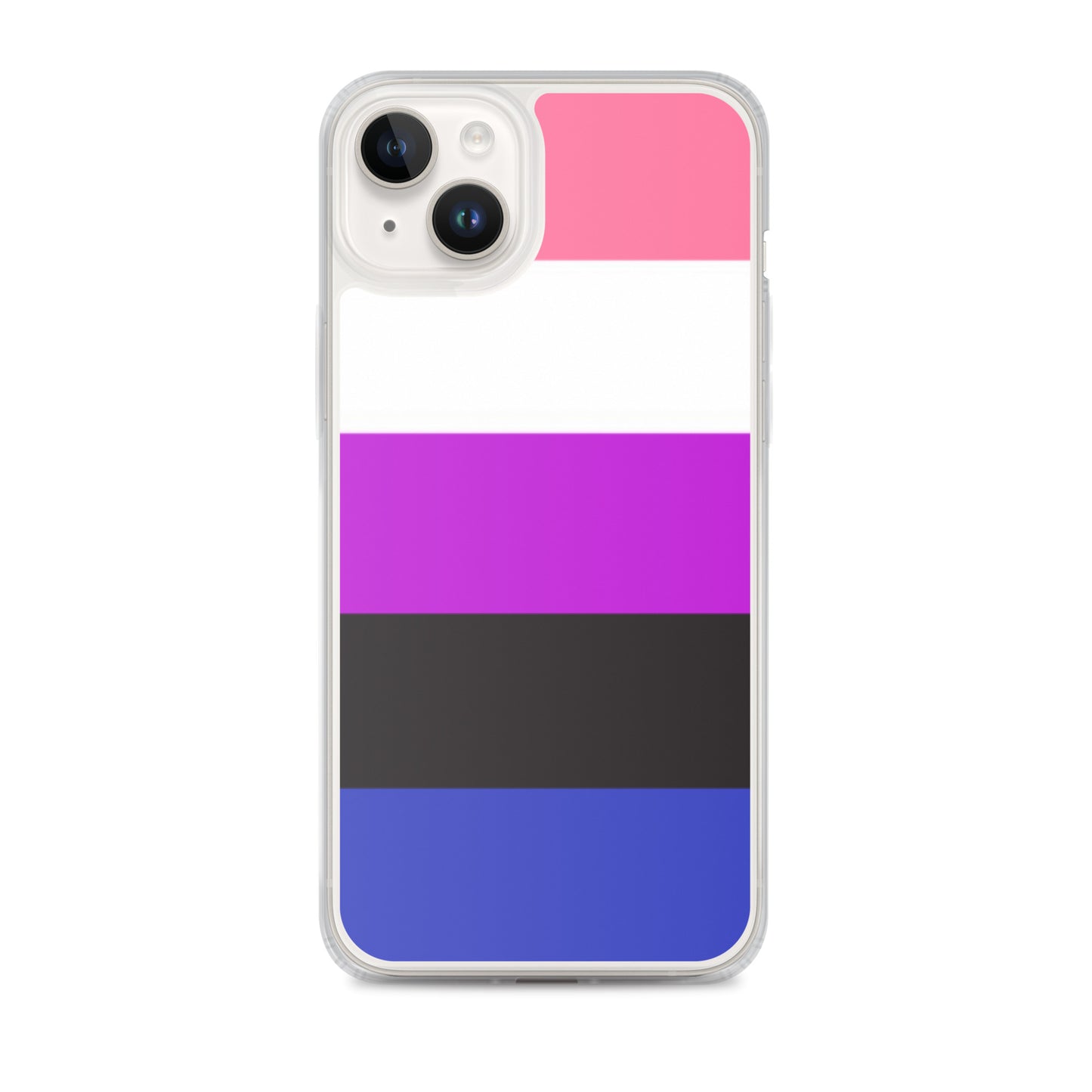 Genderfluid Pride Apple iPhone Cell Phone Case Genderfluid clear-case-for-iphone-iphone-14-plus-case-on-phone-642f58ba5f69d