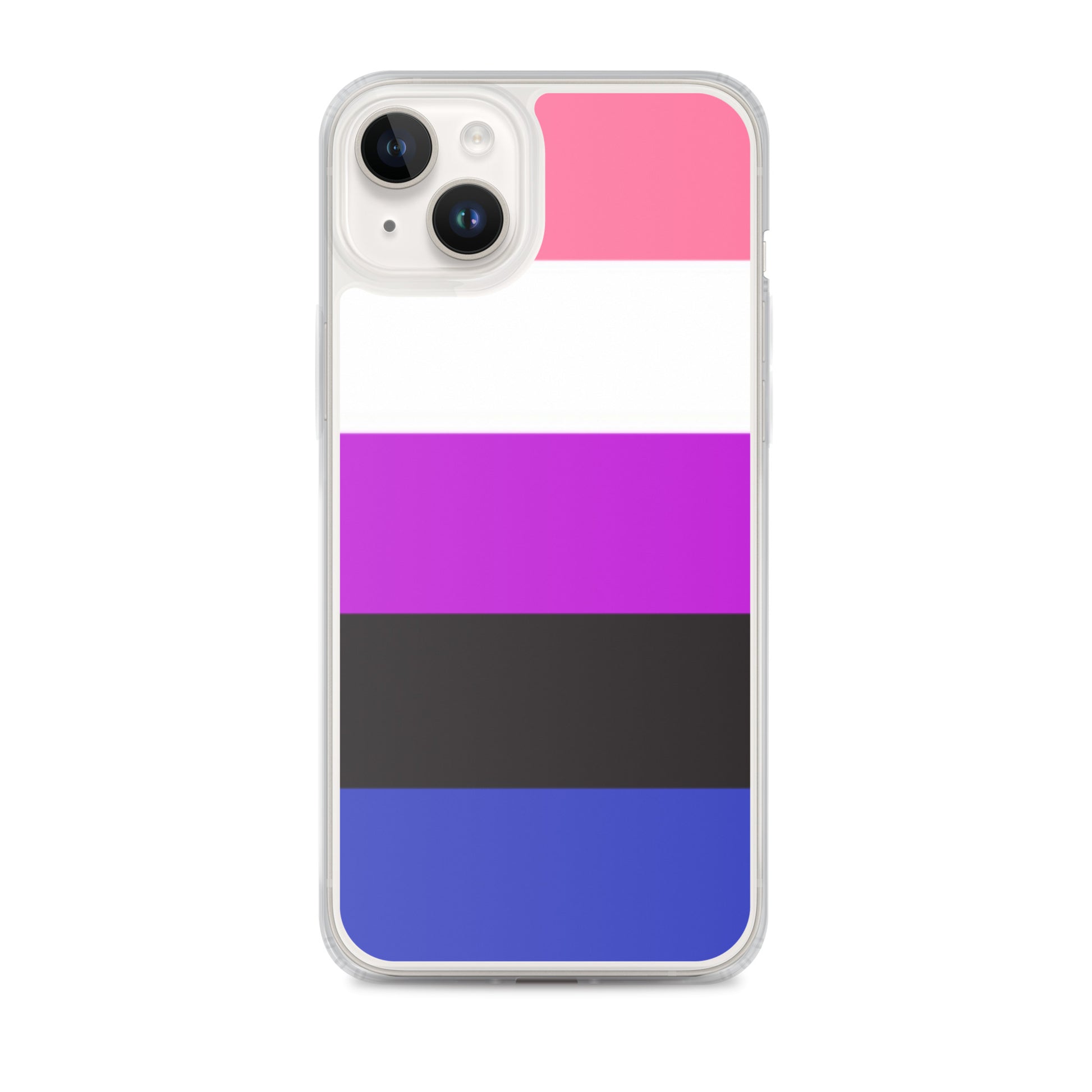 Genderfluid Pride Apple iPhone Cell Phone Case Genderfluid clear-case-for-iphone-iphone-14-plus-case-on-phone-642f58ba5f69d