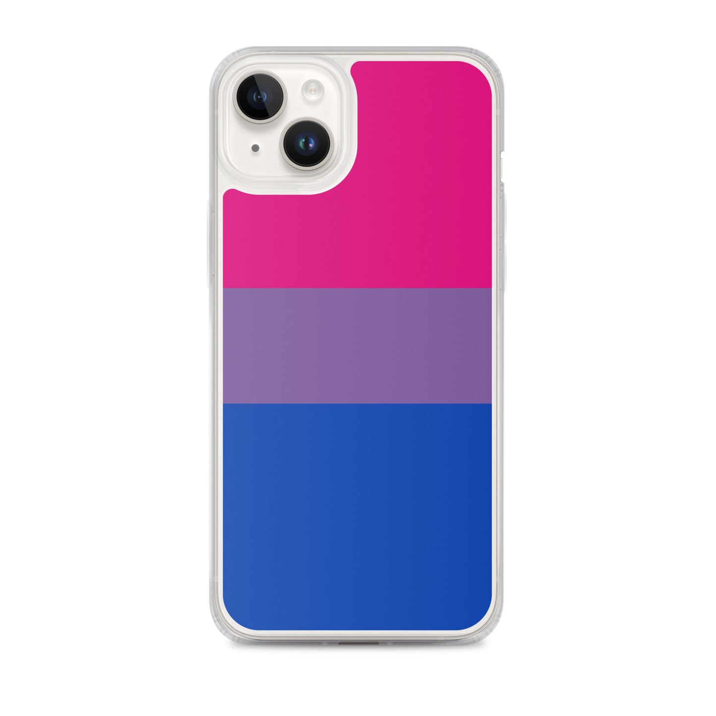 Bisexual Bi Pride Apple iPhone Cell Phone Case clear-case-for-iphone-iphone-14-plus-case-on-phone-642f59445fa64