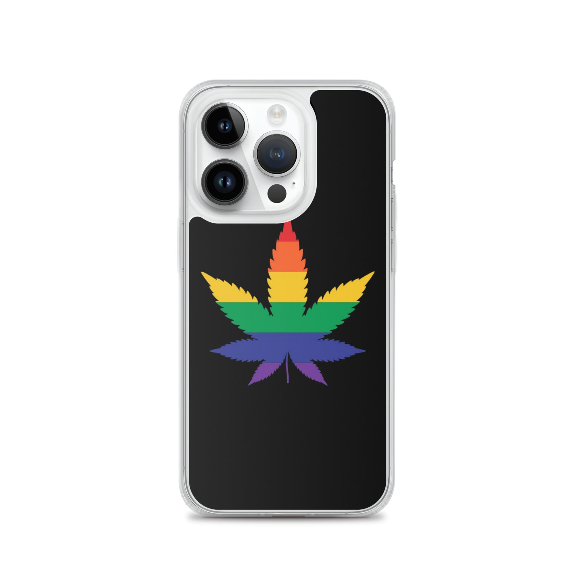 LGBTQ Pride Apple iPhone Case - Weed iPhone 14 Pro Pride clear-case-for-iphone-iphone-14-pro-case-on-phone-6412667f7d8b4