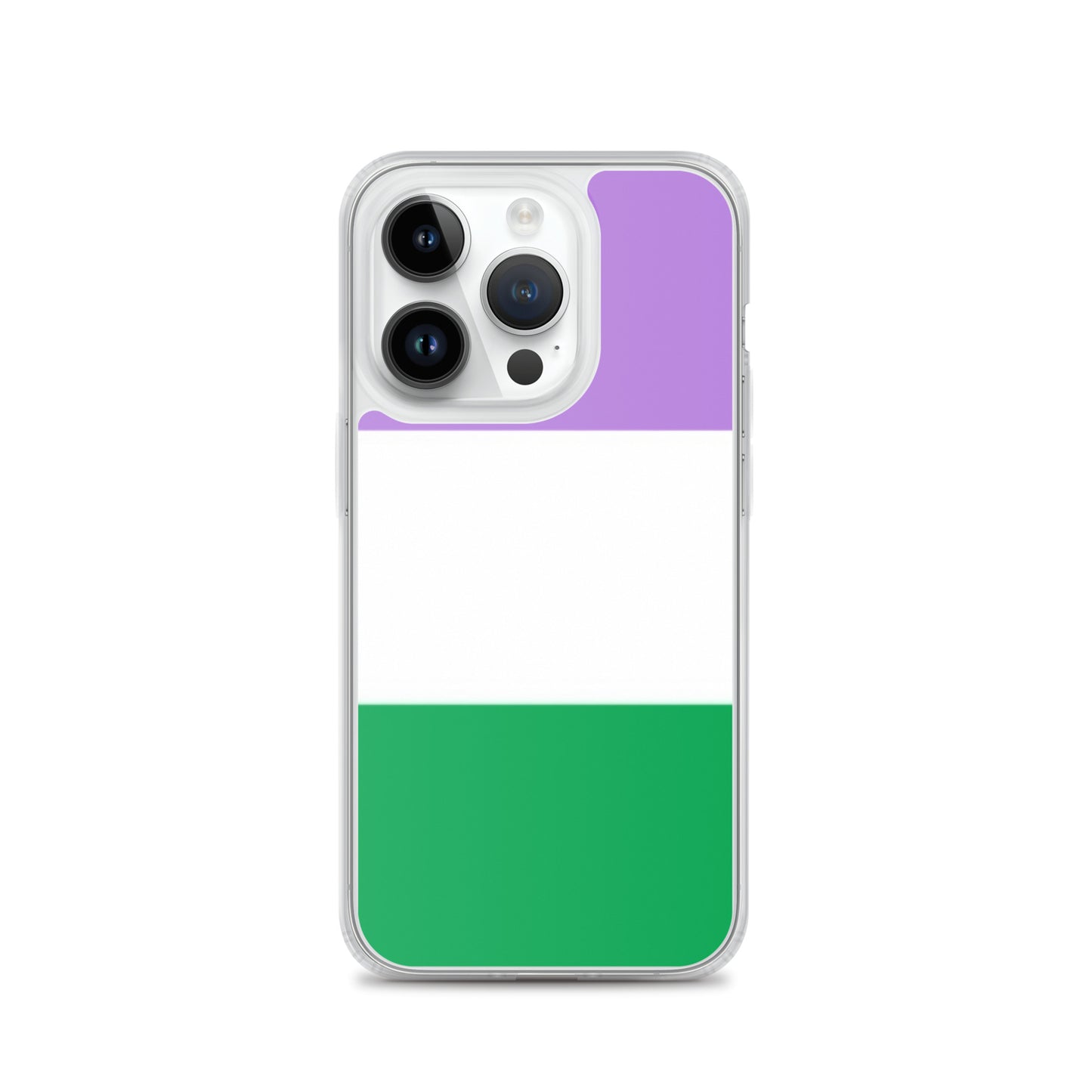 Genderqueer Pride Flag Apple iPhone Case Genderqueer clear-case-for-iphone-iphone-14-pro-case-on-phone-642f5887761e5