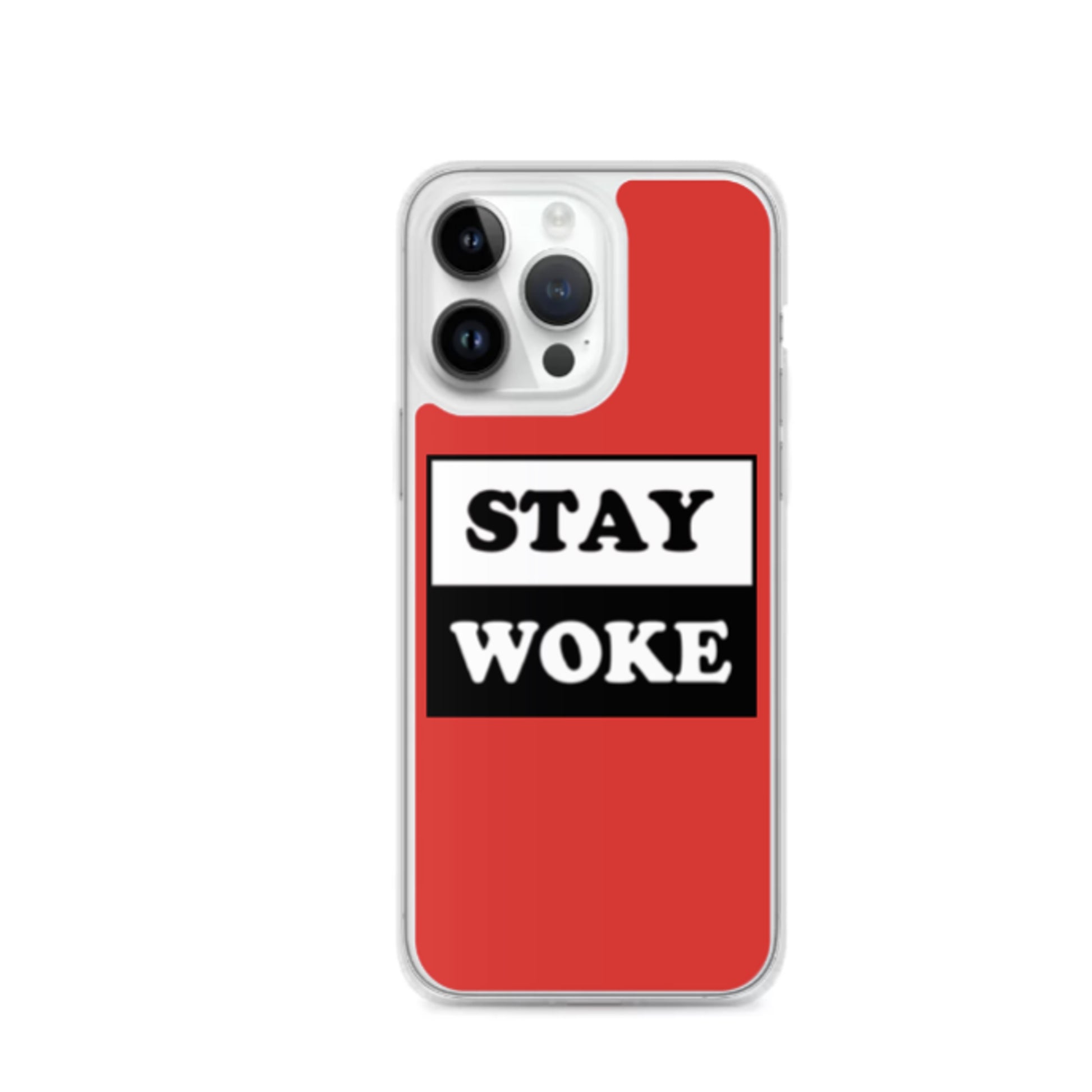 Stay Woke Apple iPhone Cell Phone Case iPhone 14 Pro Max clear-case-for-iphone-iphone-14-pro-max-case-on-phone-64126b065e464_82b942a6-7aca-4895-84ac-67688b1ad9f0