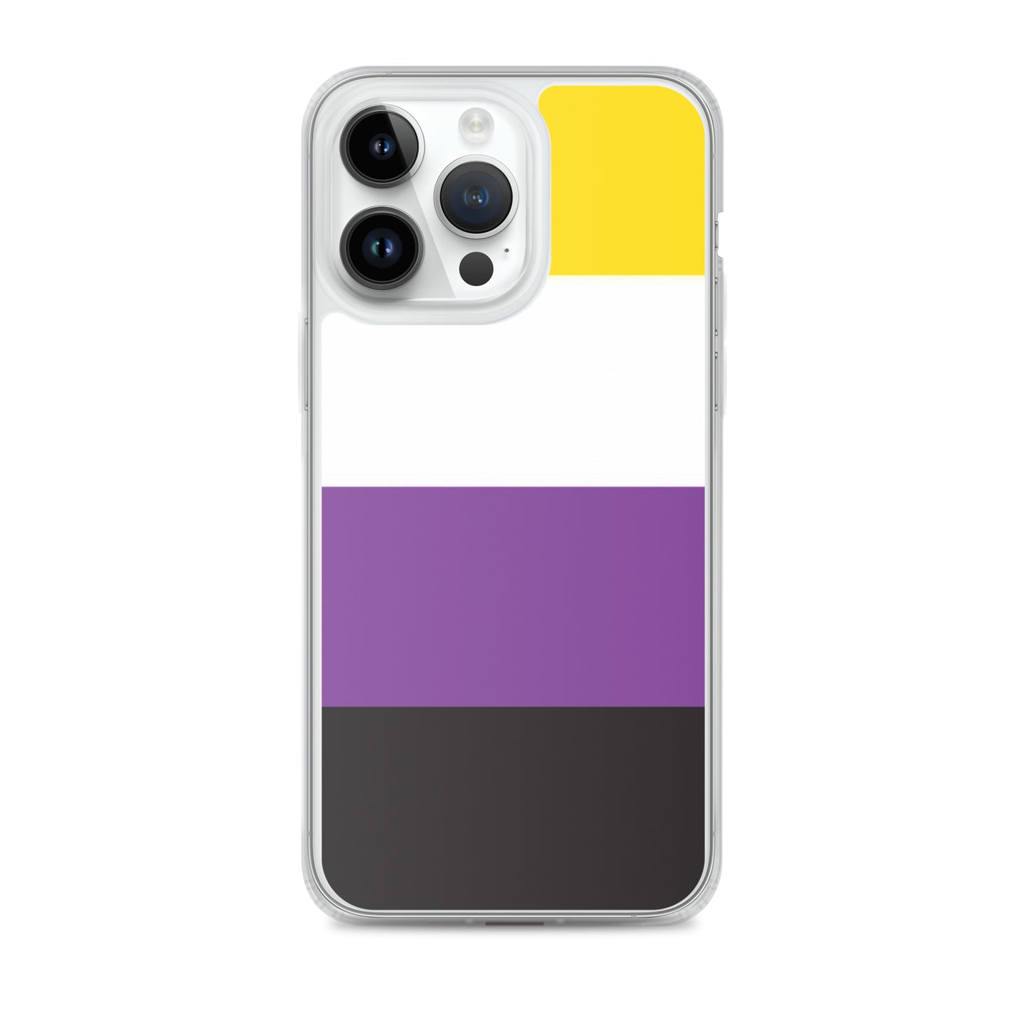 Nonbinary Enby Pride Flag Apple iPhone Cell Phone Case iPhone 14 Pro Max Nonbinary clear-case-for-iphone-iphone-14-pro-max-case-on-phone-642f57b16bf70