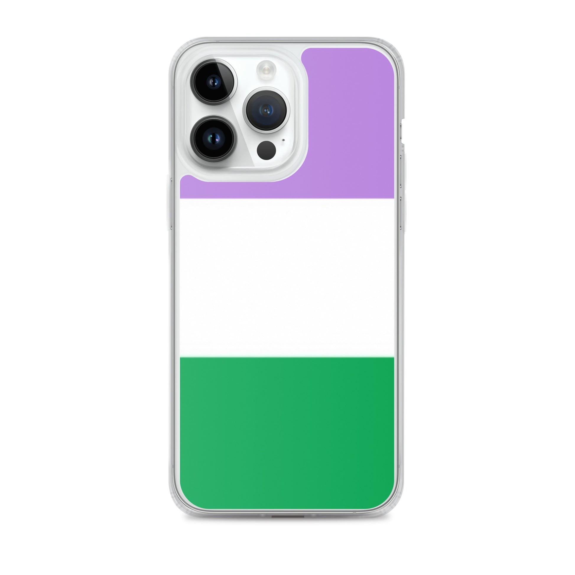 Genderqueer Pride Flag Apple iPhone Case clear-case-for-iphone-iphone-14-pro-max-case-on-phone-642f588776245