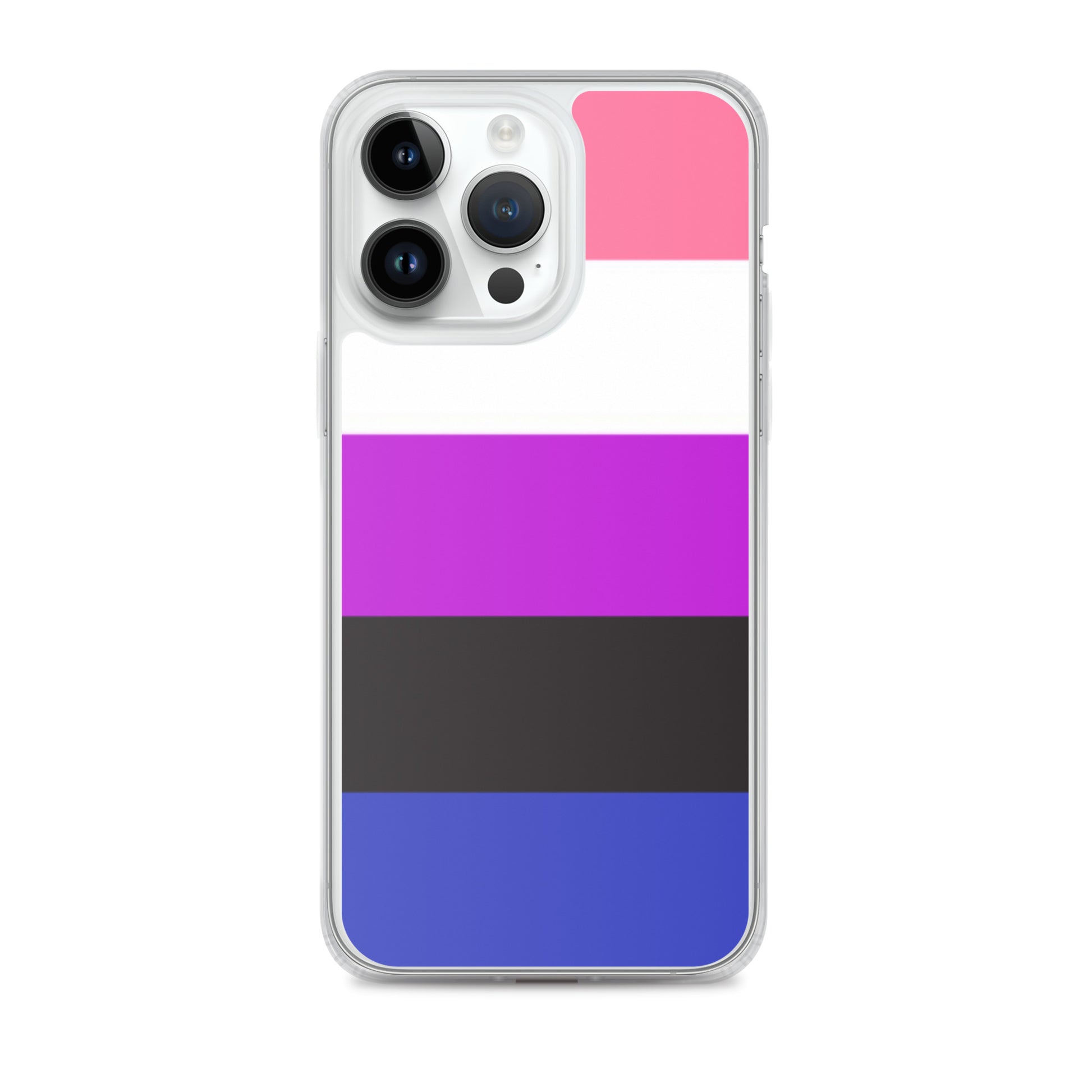 Genderfluid Pride Apple iPhone Cell Phone Case Genderfluid clear-case-for-iphone-iphone-14-pro-max-case-on-phone-642f58ba5f709