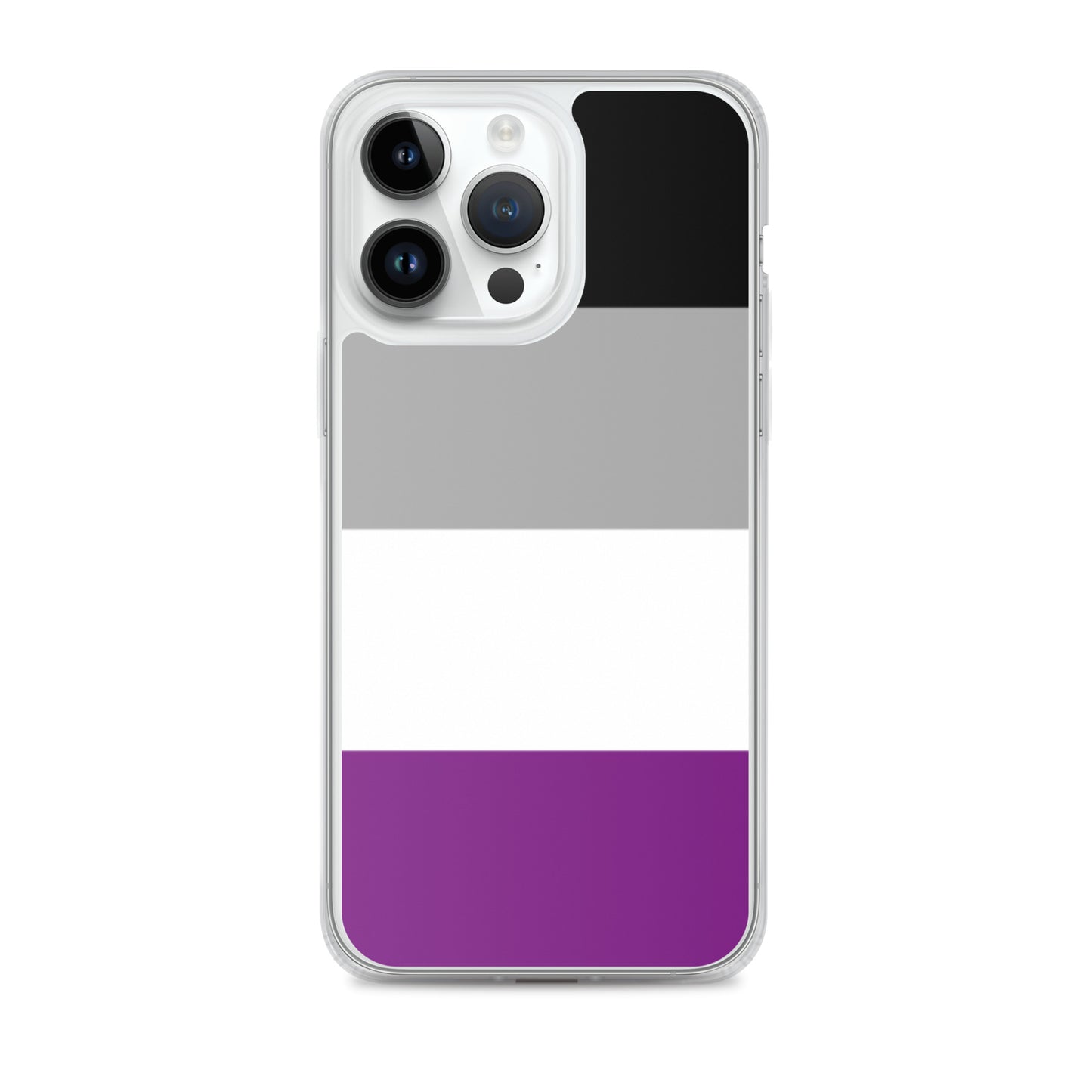 Asexual Ace Pride Apple iPhone Cell Phone Case Asexual clear-case-for-iphone-iphone-14-pro-max-case-on-phone-642f591d15c3c