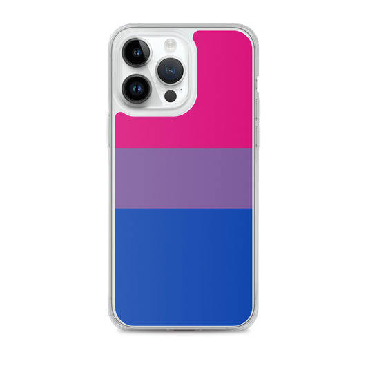 Bisexual Bi Pride Apple iPhone Cell Phone Case iPhone 14 Pro Bisexual clear-case-for-iphone-iphone-14-pro-max-case-on-phone-642f59445fad0