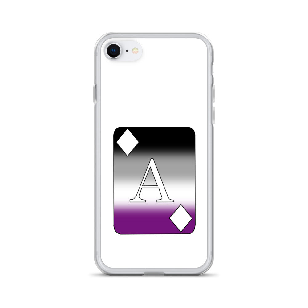 Asexual Ace Pride Ace Card Apple iPhone Cell Phone Case iPhone 7 8 Asexual clear-case-for-iphone-iphone-7-8-case-on-phone-642f1981a9fee