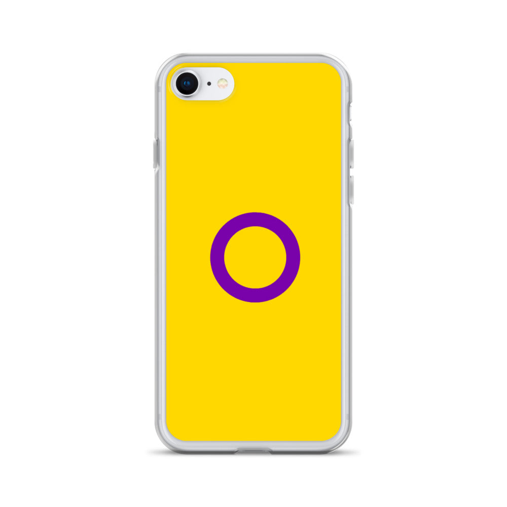 Intersex Pride Flag Apple iPhone Cell Phone Case clear-case-for-iphone-iphone-7-8-case-on-phone-642f560aa6a40