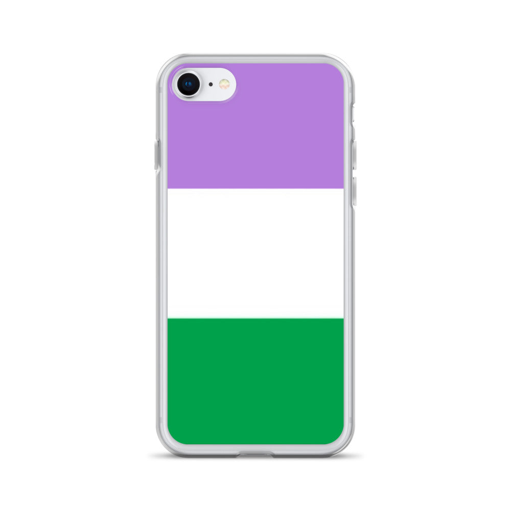 Genderqueer Pride Flag Apple iPhone Case clear-case-for-iphone-iphone-7-8-case-on-phone-642f5887762f2