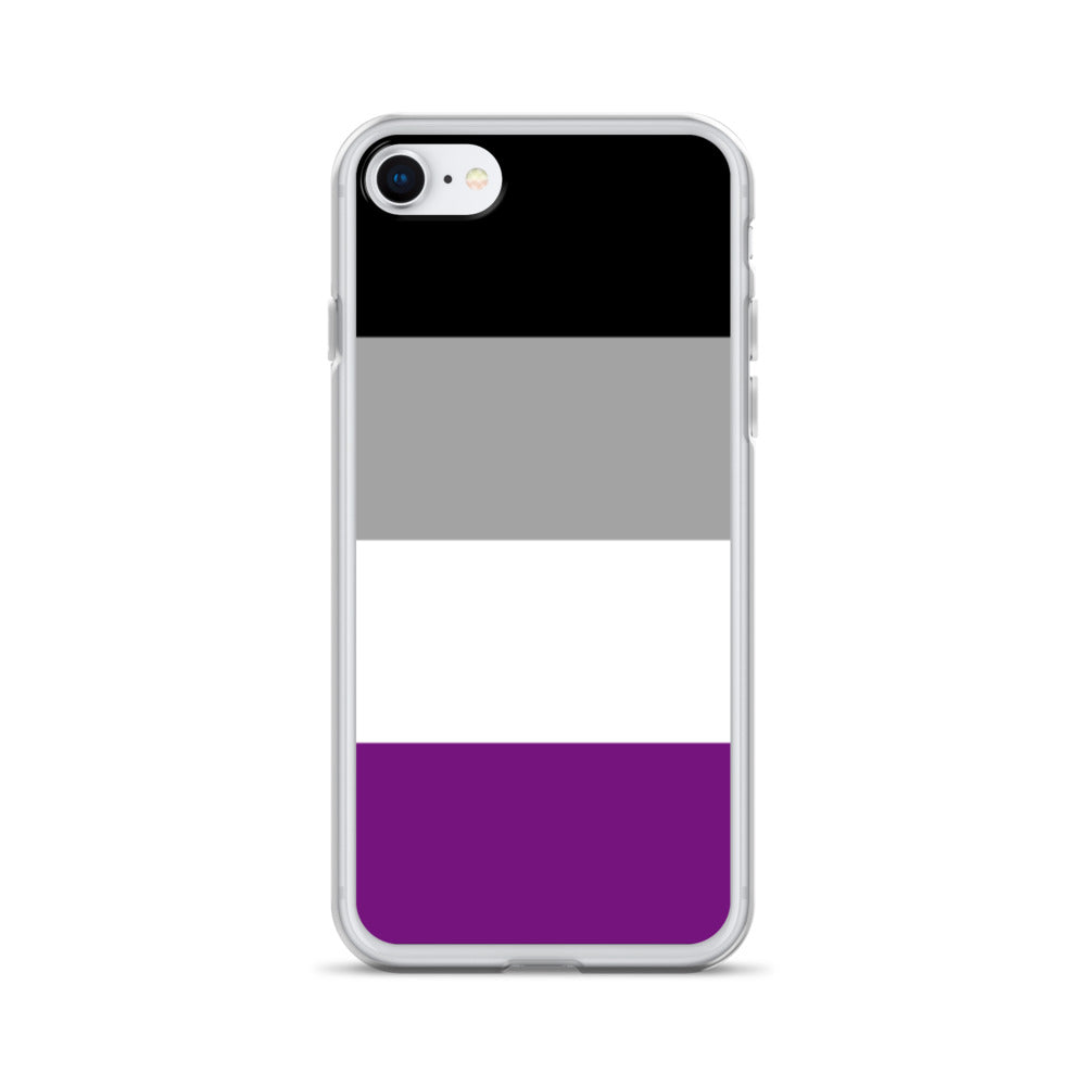 Asexual Ace Pride Apple iPhone Cell Phone Case iPhone 7 8 Asexual clear-case-for-iphone-iphone-7-8-case-on-phone-642f591d15cee