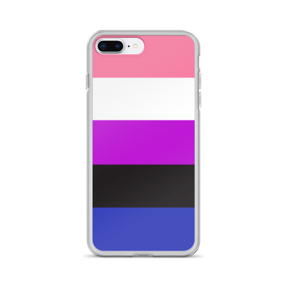 Genderfluid Pride Apple iPhone Cell Phone Case clear-case-for-iphone-iphone-7-plus-8-plus-case-on-phone-642f58ba5f73f