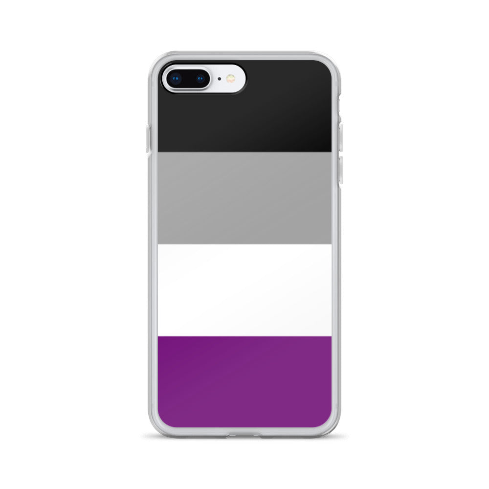 Asexual Ace Pride Apple iPhone Cell Phone Case clear-case-for-iphone-iphone-7-plus-8-plus-case-on-phone-642f591d15ca0