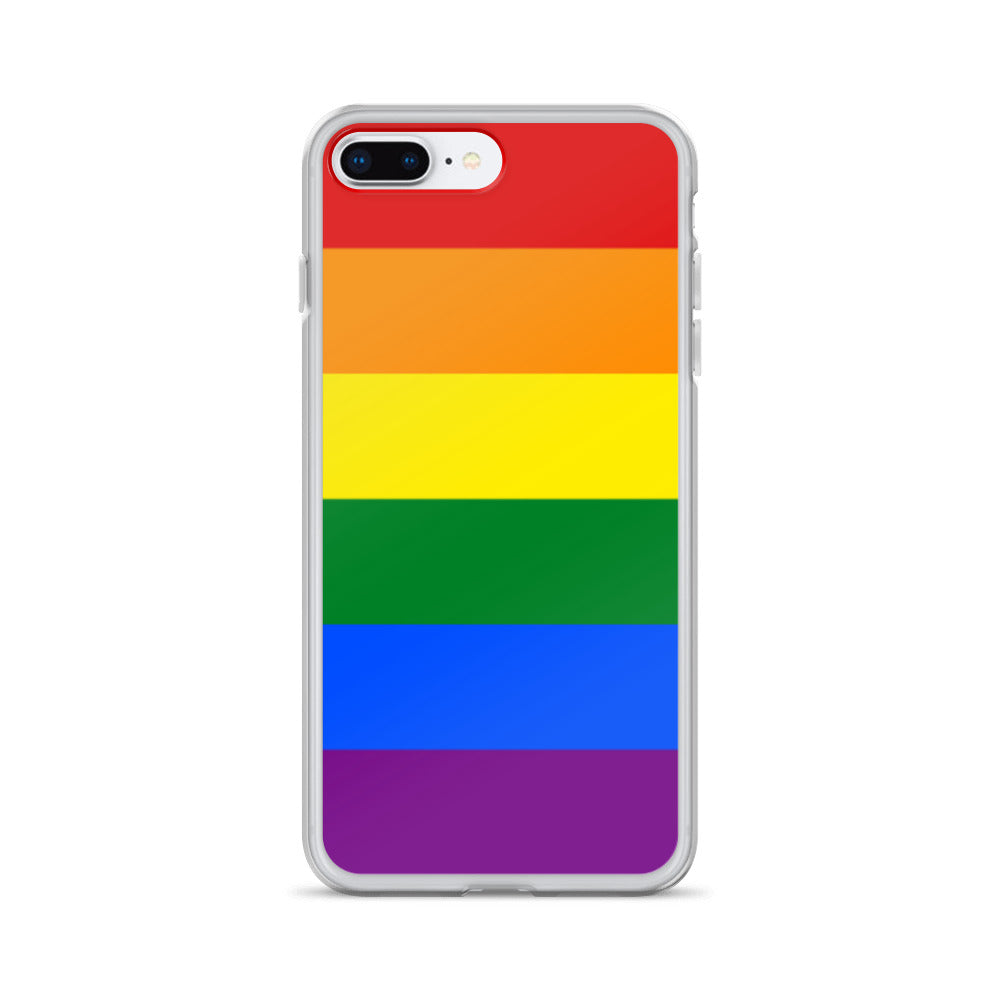 LGBTQ Pride Flag Apple iPhone Case clear-case-for-iphone-iphone-7-plus-8-plus-case-on-phone-643eab0574cd4