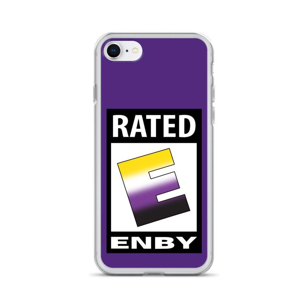 Nonbinary Enby Pride Apple iPhone Cell Phone Case - Rated E for Enby iPhone SE Nonbinary clear-case-for-iphone-iphone-se-case-on-phone-641268f00ff40