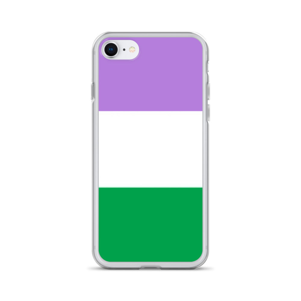 Genderqueer Pride Flag Apple iPhone Case Genderqueer clear-case-for-iphone-iphone-se-case-on-phone-642f5887764b9