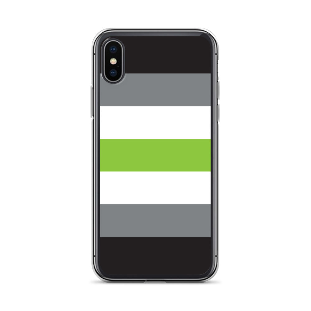 Agender Pride Flag Apple iPhone Case iPhone X XS Agender clear-case-for-iphone-iphone-x-xs-case-on-phone-640a89f37b7fb