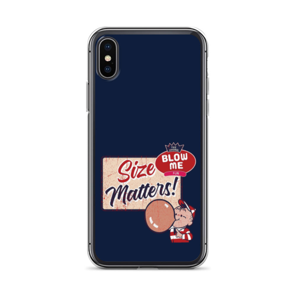 Size Matters Apple iPhone Cell Phone Case iPhone X XS clear-case-for-iphone-iphone-x-xs-case-on-phone-64125d24cda3d