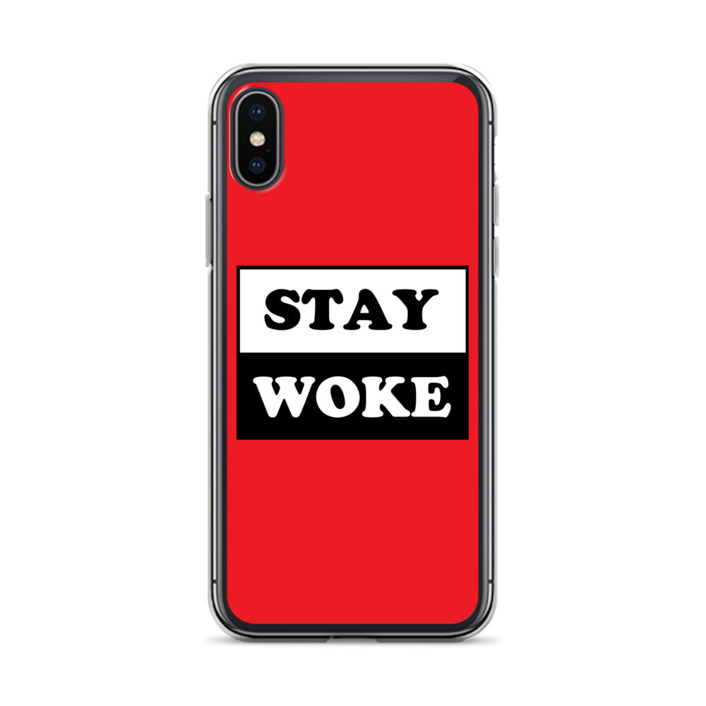 Stay Woke Apple iPhone Cell Phone Case iPhone X XS clear-case-for-iphone-iphone-x-xs-case-on-phone-641260b8c678d