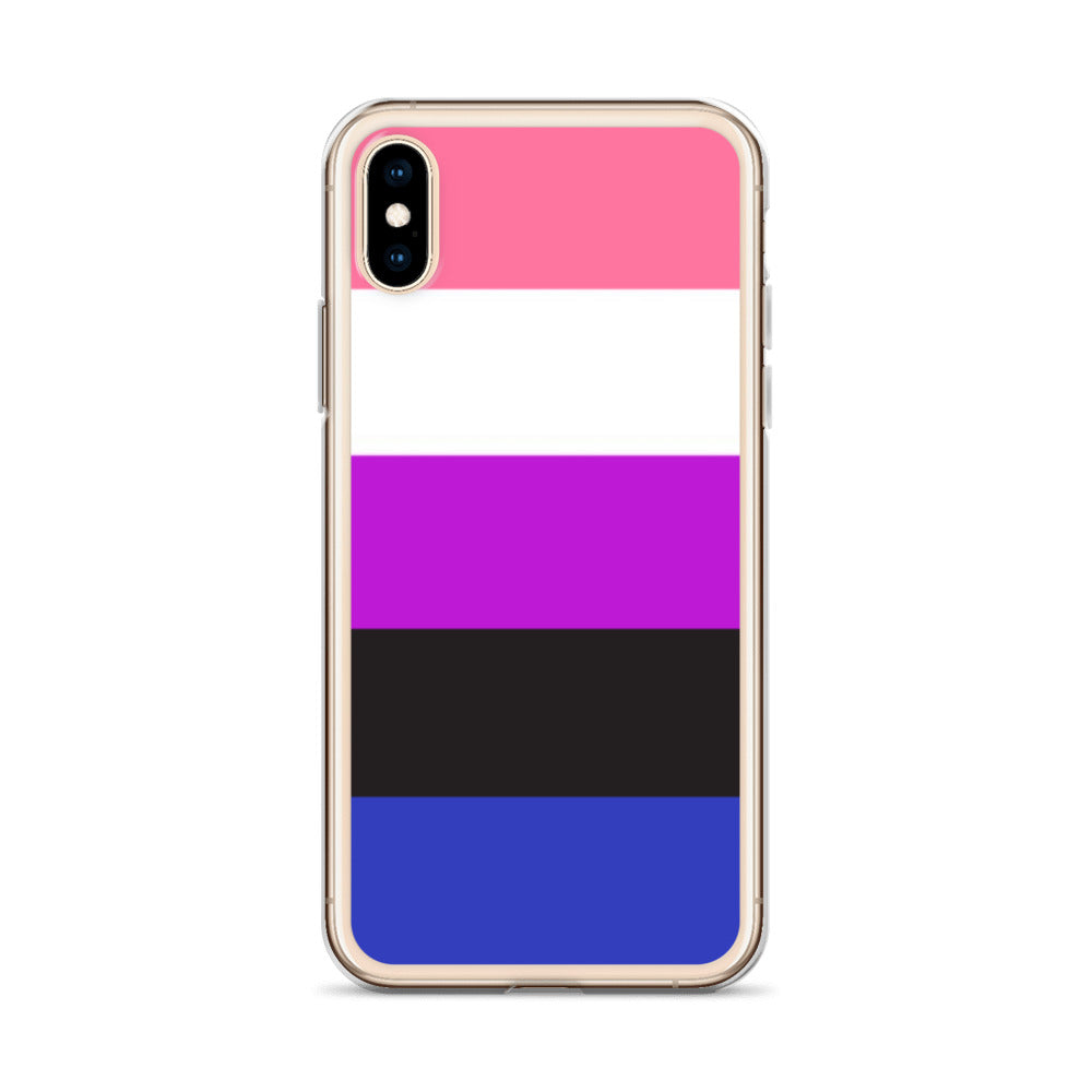 Genderfluid Pride Apple iPhone Cell Phone Case clear-case-for-iphone-iphone-x-xs-case-on-phone-642f58ba5f8bf