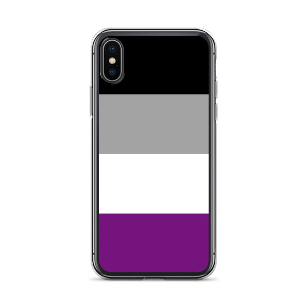 Asexual Ace Pride Apple iPhone Cell Phone Case iPhone X XS Asexual clear-case-for-iphone-iphone-x-xs-case-on-phone-642f591d15f12