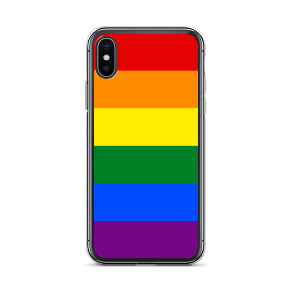 LGBTQ Pride Flag Apple iPhone Case iPhone X XS Pride clear-case-for-iphone-iphone-x-xs-case-on-phone-643eab0574f4b