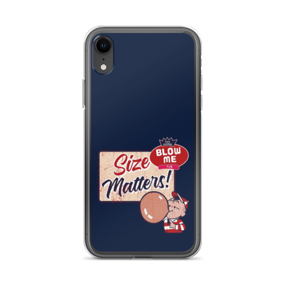 Size Matters Apple iPhone Cell Phone Case iPhone XR clear-case-for-iphone-iphone-xr-case-on-phone-64125d24cdb33