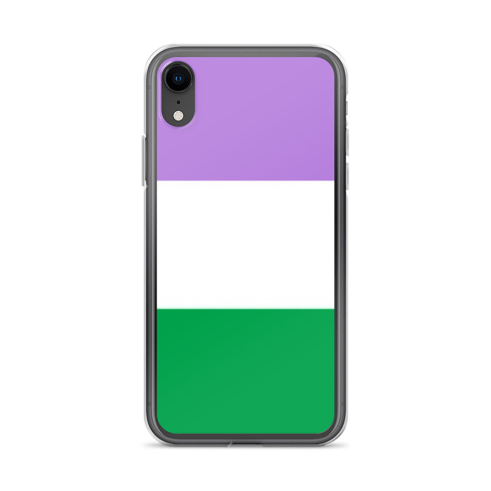 Genderqueer Pride Flag Apple iPhone Case clear-case-for-iphone-iphone-xr-case-on-phone-642f5887765b4