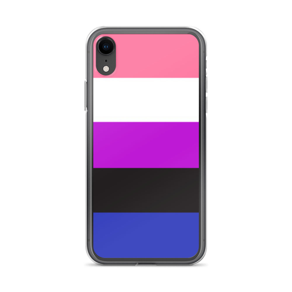 Genderfluid Pride Apple iPhone Cell Phone Case iPhone XR Genderfluid clear-case-for-iphone-iphone-xr-case-on-phone-642f58ba5f8e8