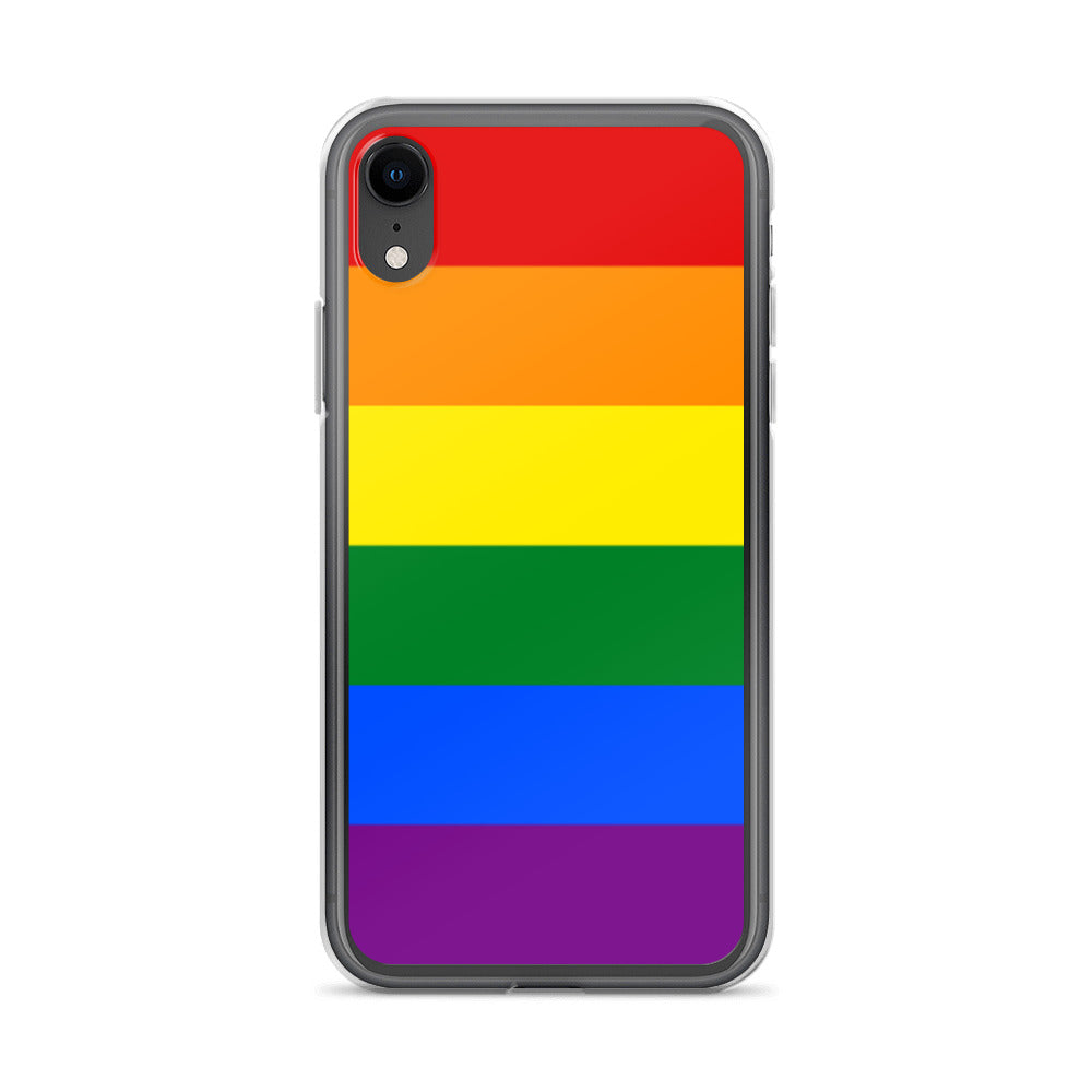 LGBTQ Pride Flag Apple iPhone Case iPhone XR Pride clear-case-for-iphone-iphone-xr-case-on-phone-643eab0574fe6