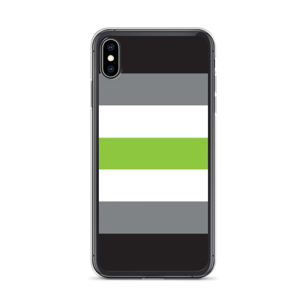 Agender Pride Flag Apple iPhone Case clear-case-for-iphone-iphone-xs-max-case-on-phone-640a89f37b89b