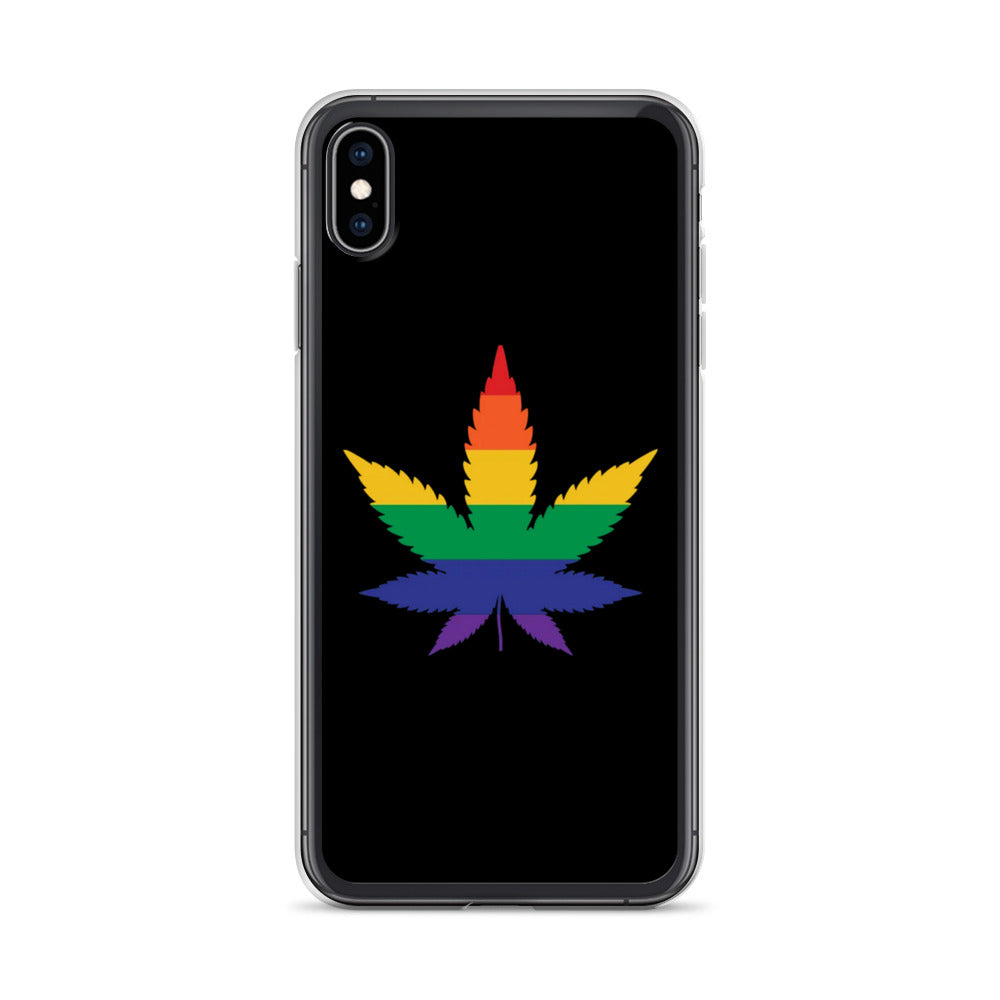 LGBTQ Pride Apple iPhone Case - Weed clear-case-for-iphone-iphone-xs-max-case-on-phone-6412667f7e49b