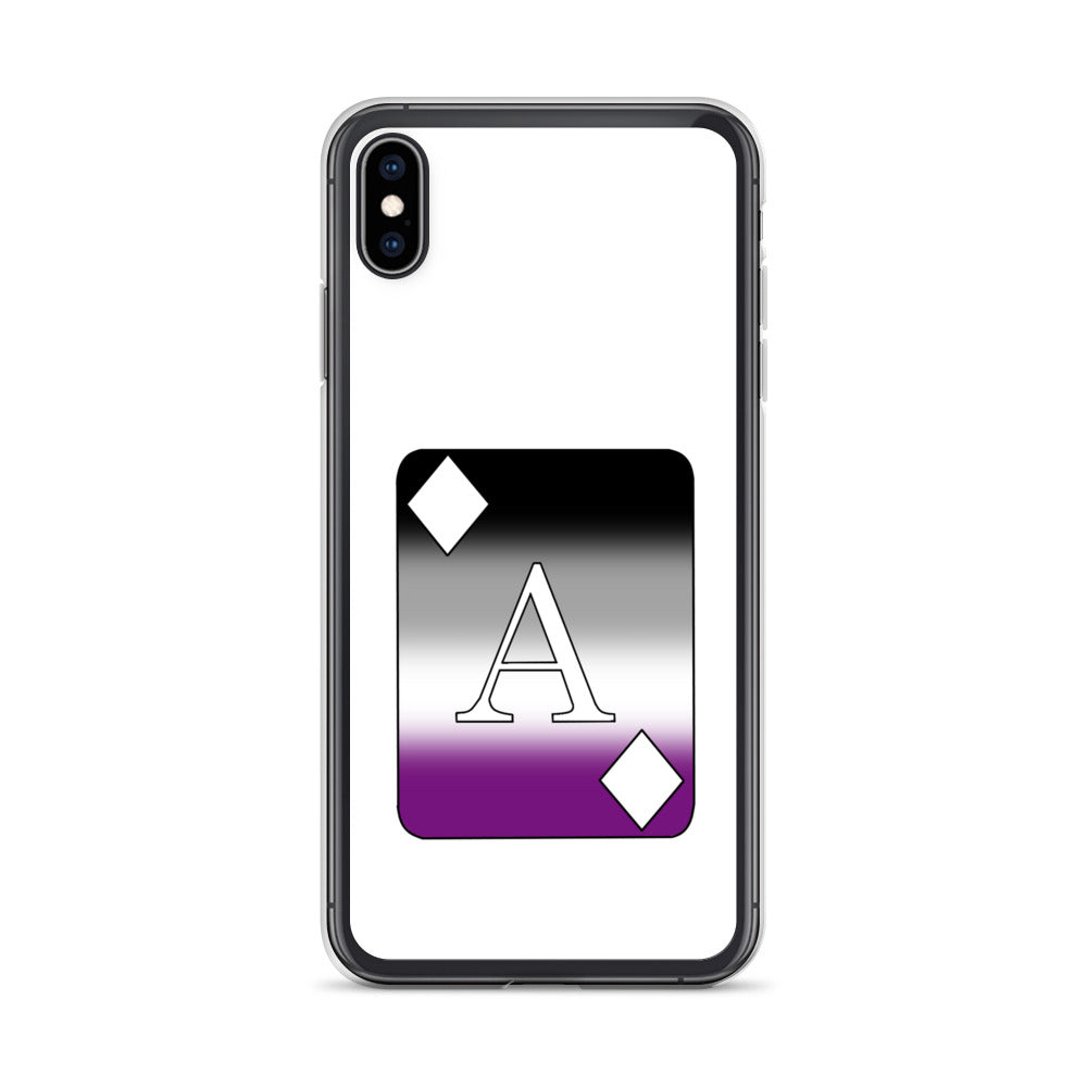 Asexual Ace Pride Ace Card Apple iPhone Cell Phone Case clear-case-for-iphone-iphone-xs-max-case-on-phone-642f1981aa35c