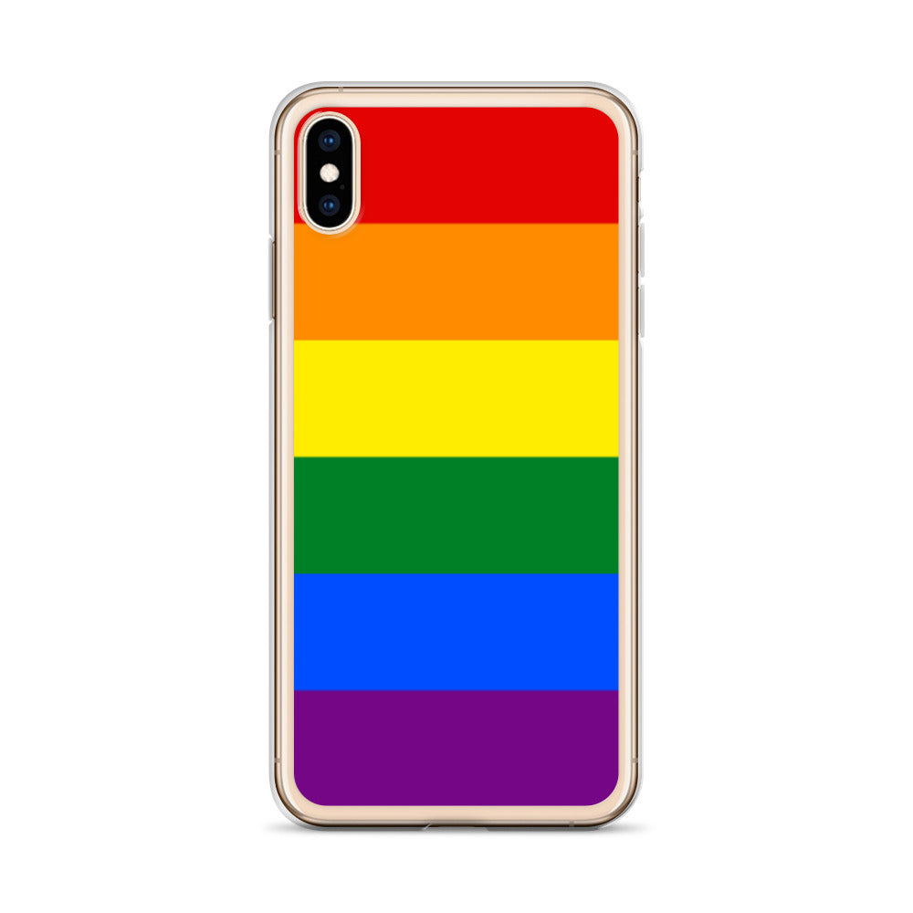 LGBTQ Pride Flag Apple iPhone Case clear-case-for-iphone-iphone-xs-max-case-on-phone-643eab05750cd