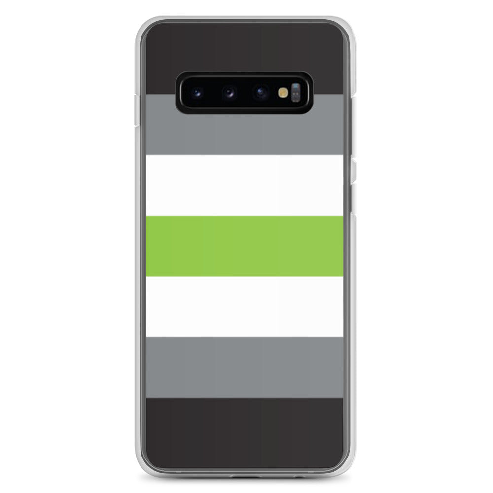 Agender Pride Flag Samsung Galaxy Cell Phone Case clear-case-for-samsung-samsung-galaxy-s10--case-on-phone-640a88078c944