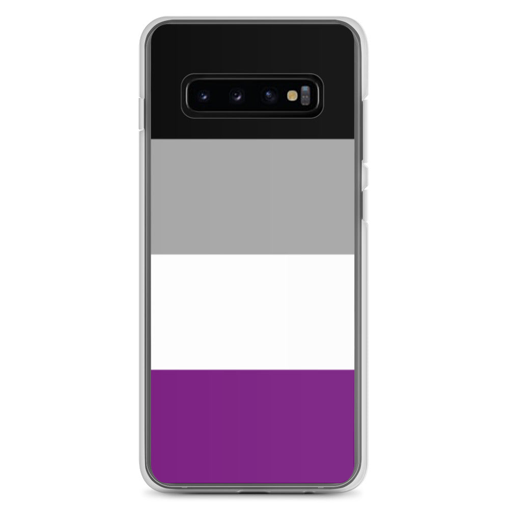 Asexual Ace Pride Samsung Galaxy Cell Phone Case Samsung Galaxy S10+ Asexual clear-case-for-samsung-samsung-galaxy-s10--case-on-phone-640a9b915bf7a