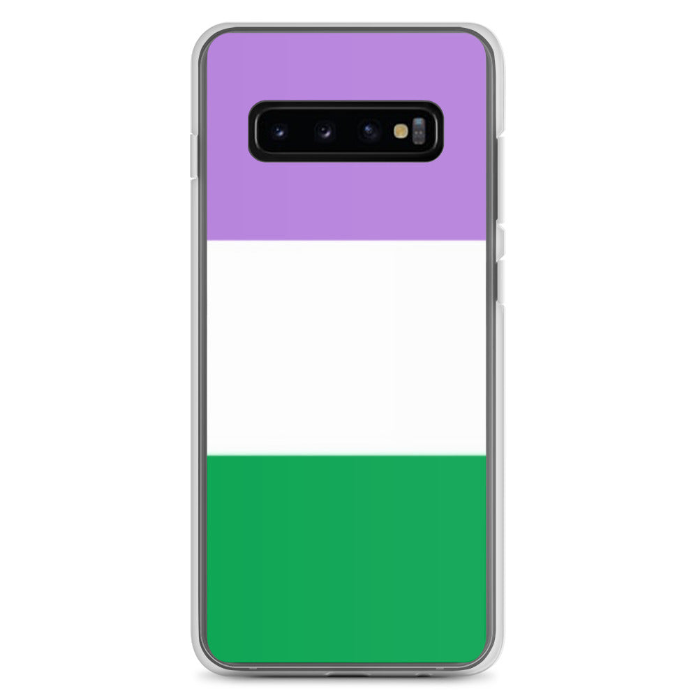 Genderqueer Pride Samsung Galaxy Phone Case Samsung Galaxy S10 Genderqueer clear-case-for-samsung-samsung-galaxy-s10--case-on-phone-640a9cf01f9ec