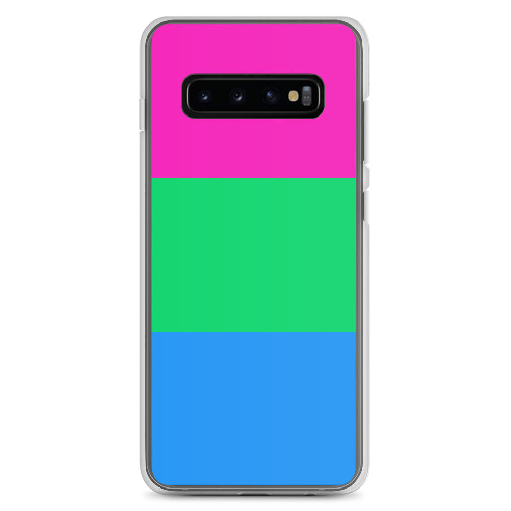 Polysexual Poly Pride Flag Samsung Galaxy Cell Phone Case Samsung Galaxy S10+ Polysexual clear-case-for-samsung-samsung-galaxy-s10--case-on-phone-640aa0782ba7b