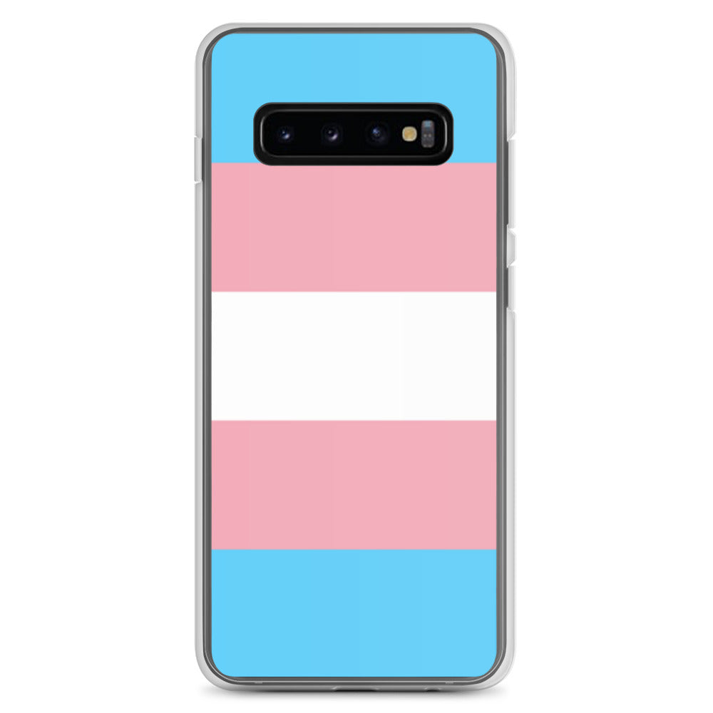 Transgender Trans Pride Flag Samsung Galaxy Cell Phone Case Samsung Galaxy S10+ Transgender clear-case-for-samsung-samsung-galaxy-s10--case-on-phone-640aa2618e523