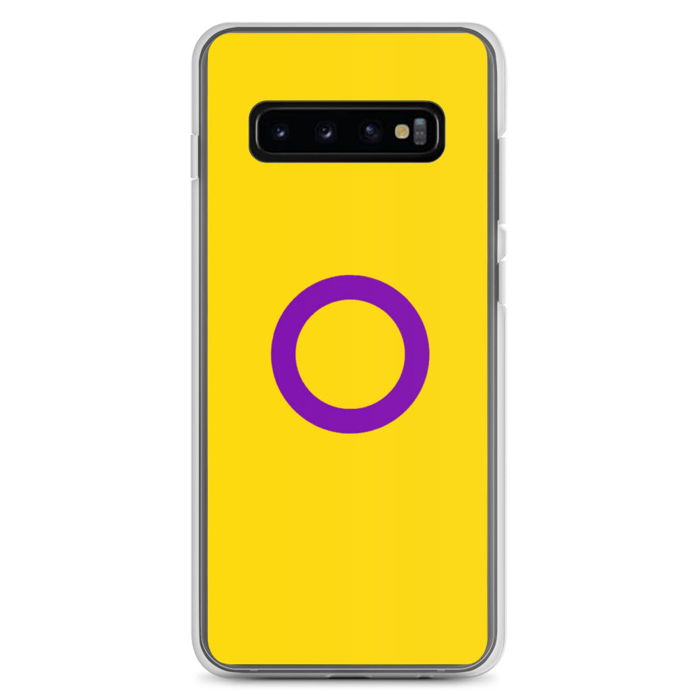 Intersex Pride Flag Samsung Galaxy Cell Phone Case Samsung Galaxy S10+ Intersex clear-case-for-samsung-samsung-galaxy-s10--case-on-phone-640aa45da3339