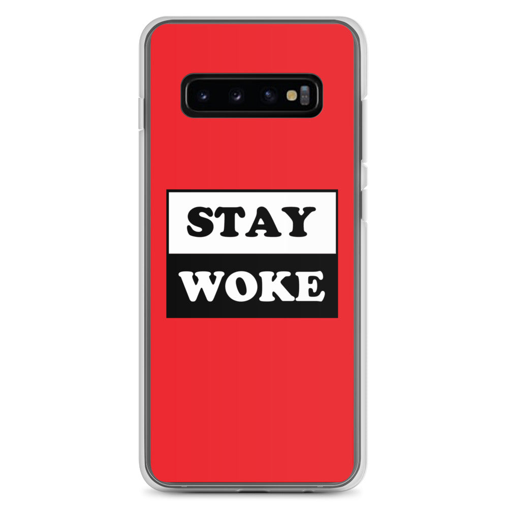 Stay Woke Samsung Galaxy Cell Phone Case Samsung Galaxy S10+ clear-case-for-samsung-samsung-galaxy-s10--case-on-phone-641263000b4e5