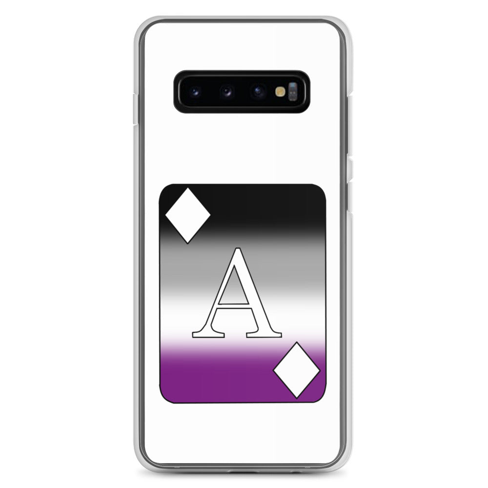 Asexual Ace Pride - Ace Card Samsung Galaxy Cell Phone Case Samsung Galaxy S10+ Asexual clear-case-for-samsung-samsung-galaxy-s10--case-on-phone-6412752a0dcfb