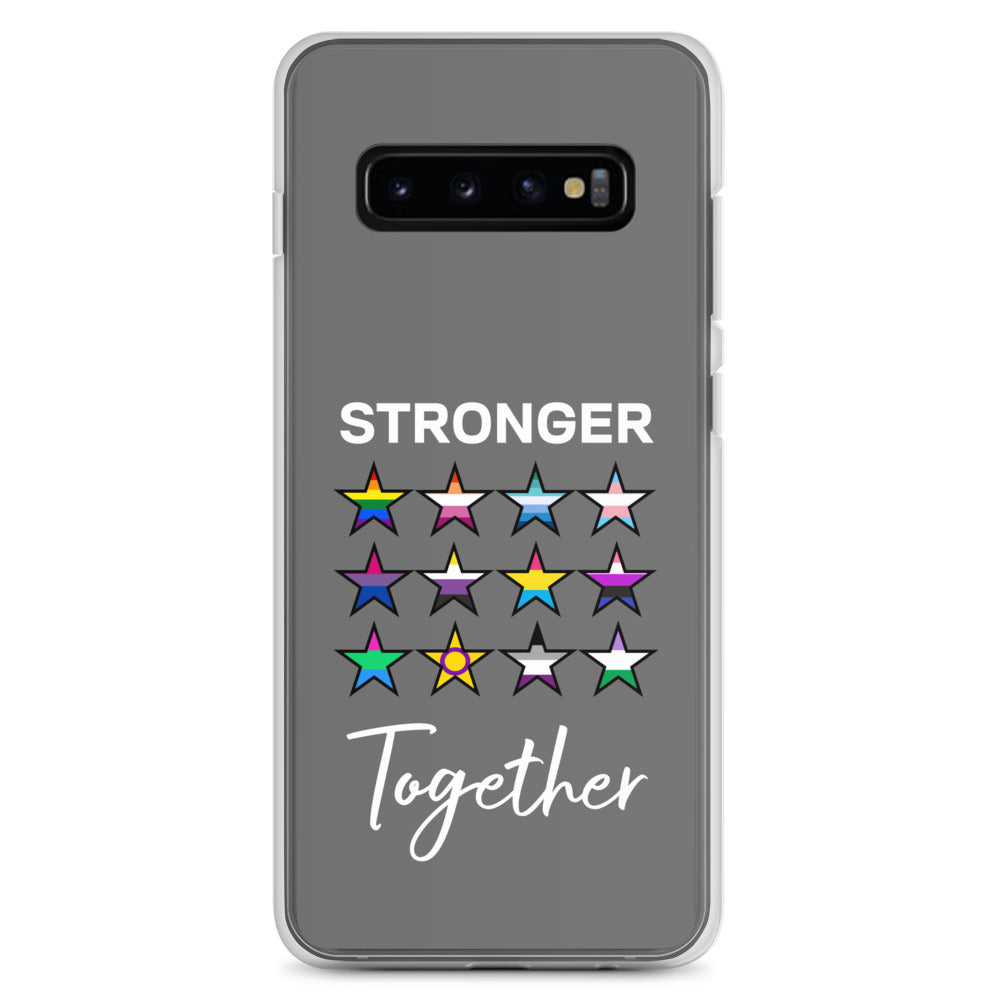 LGBTQ Pride Samsung Galaxy Cell Phone Case - Stronger Together Samsung Galaxy S10+ clear-case-for-samsung-samsung-galaxy-s10--case-on-phone-64127ba9a46f2