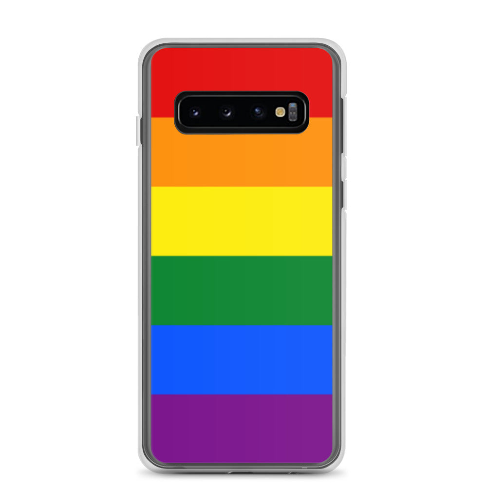 LGBTQ Pride Flag Samsung Galaxy Phone Case Samsung Galaxy S10 Pride clear-case-for-samsung-samsung-galaxy-s10-case-on-phone-640a98e207ed9