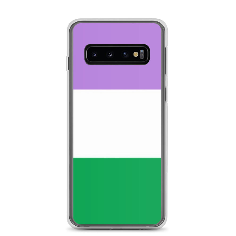 Genderqueer Pride Samsung Galaxy Phone Case Samsung Galaxy S10+ Genderqueer clear-case-for-samsung-samsung-galaxy-s10-case-on-phone-640a9cf01f98e