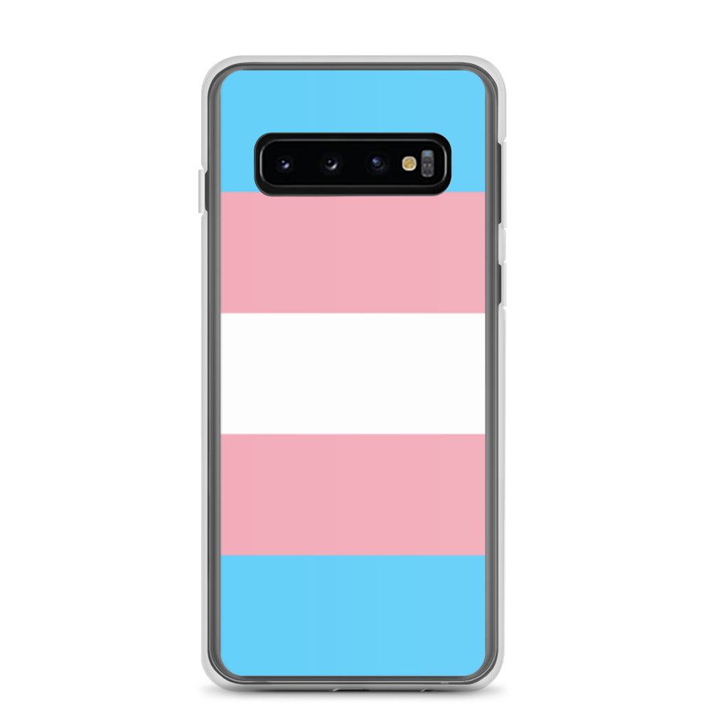 Transgender Trans Pride Flag Samsung Galaxy Cell Phone Case Samsung Galaxy S10 Transgender clear-case-for-samsung-samsung-galaxy-s10-case-on-phone-640aa2618e4be