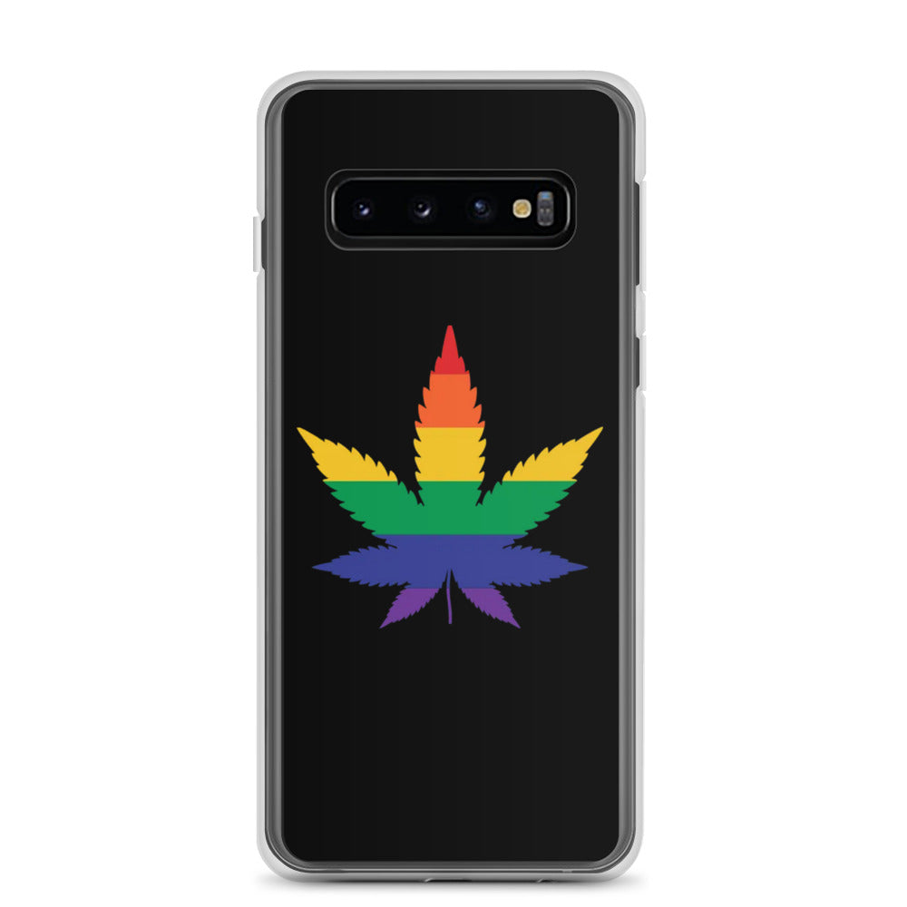 LGBTQ Pride Samsung Galaxy Cell Phone Case - Weed Samsung Galaxy S10 Pride clear-case-for-samsung-samsung-galaxy-s10-case-on-phone-6412654b1d92f