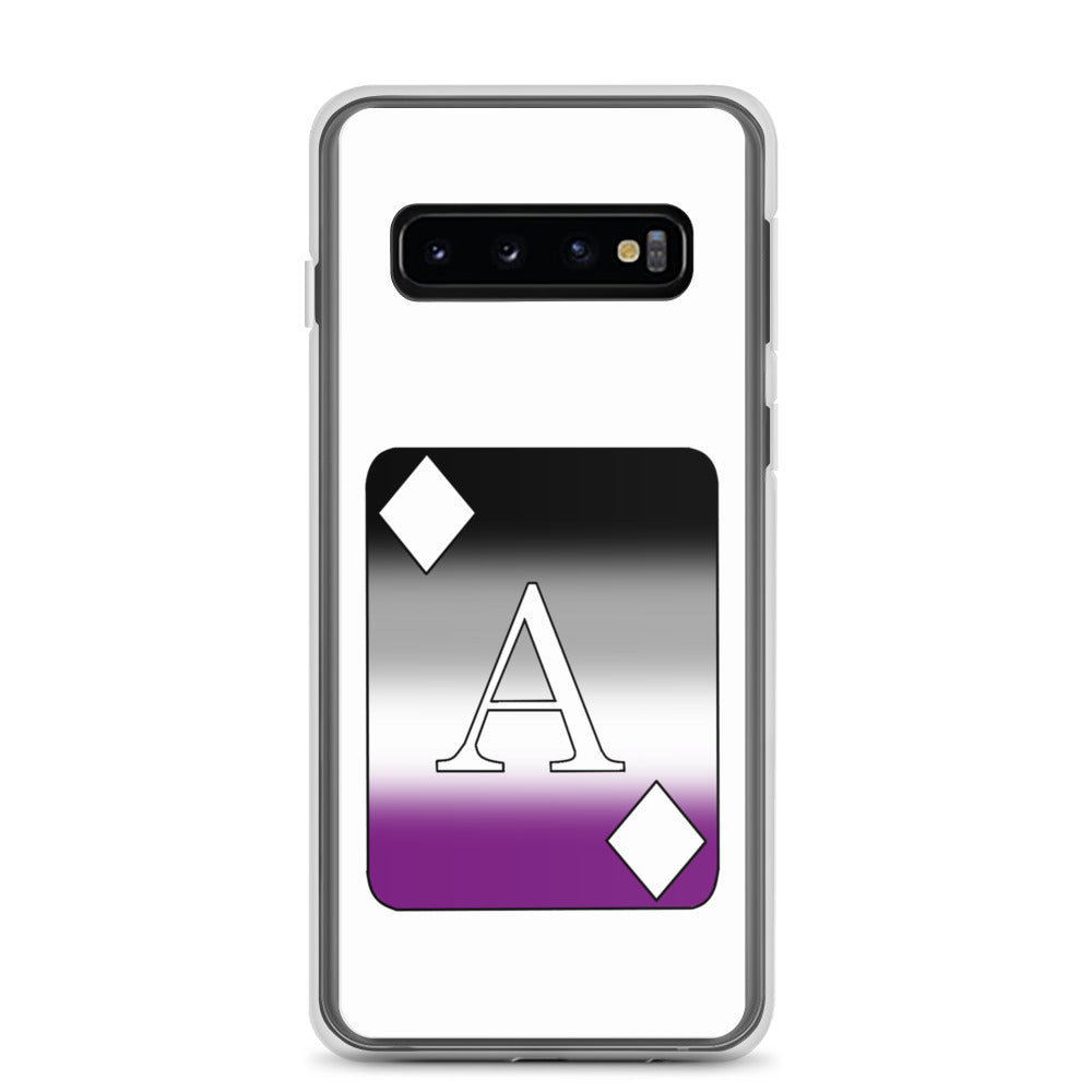 Asexual Ace Pride - Ace Card Samsung Galaxy Cell Phone Case Samsung Galaxy S10 Asexual clear-case-for-samsung-samsung-galaxy-s10-case-on-phone-6412752a0dc28