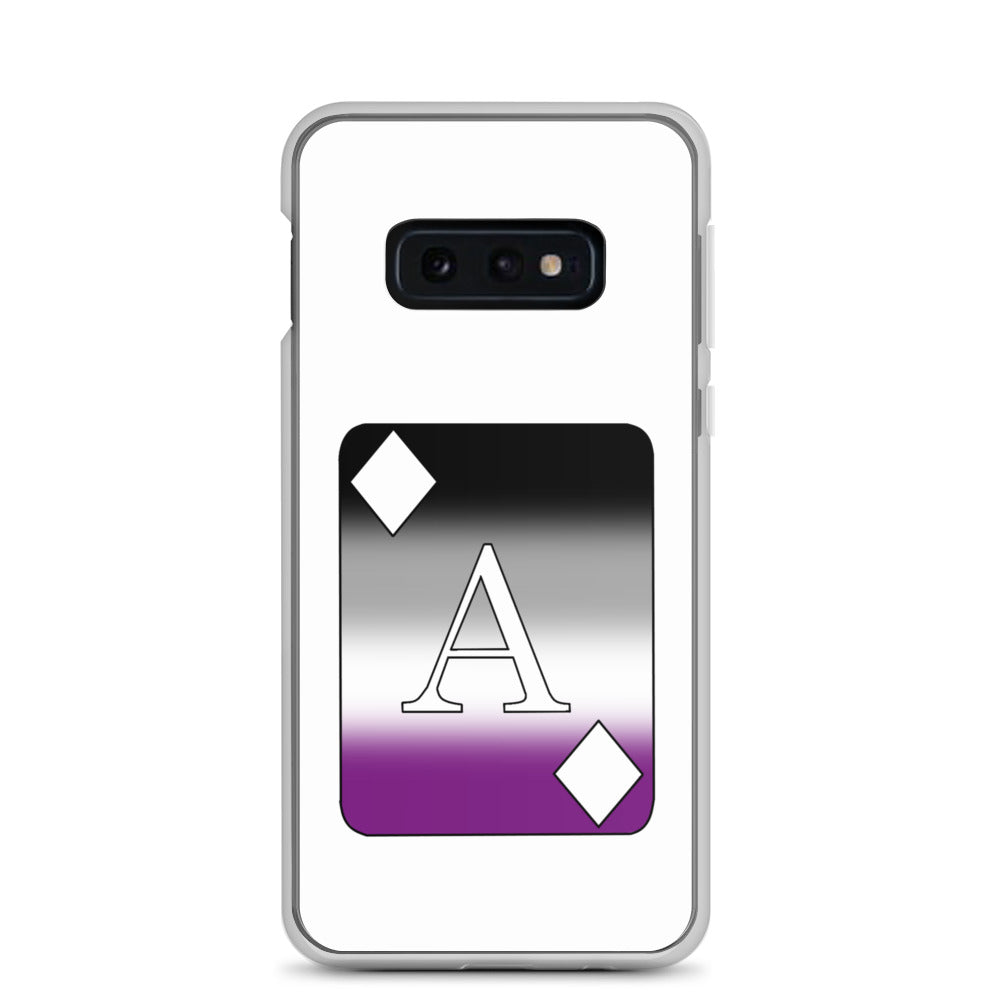 Asexual Ace Pride - Ace Card Samsung Galaxy Cell Phone Case Samsung Galaxy S10e Asexual clear-case-for-samsung-samsung-galaxy-s10e-case-on-phone-6412752a0dd8b